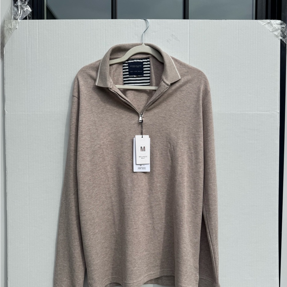 Men's Beige Half-Zip Collared Sweater from Denim & Flower New With Tag! #Sale